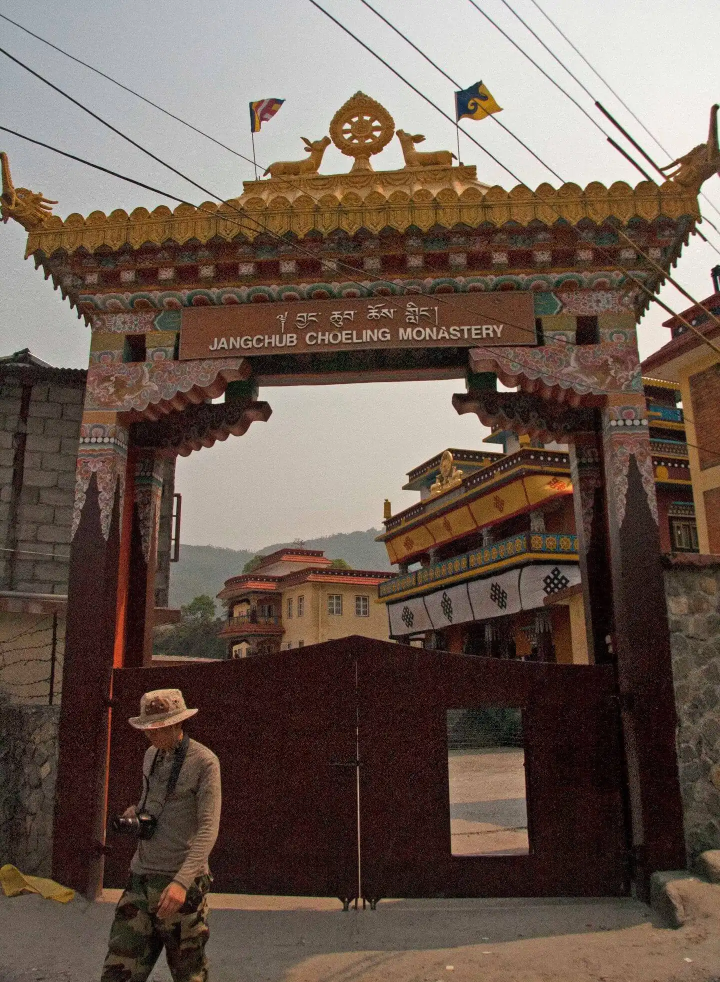 Huge entrance gate to a Tibetan Monastry